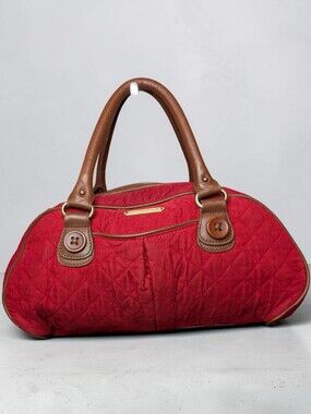Vera Bradley Canyon Collection Red Corduroy Purse Satchel